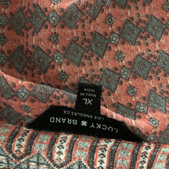 SOLD Lucky Brand Boho Long Sleeves Blouse Top - Picture 5 of 5